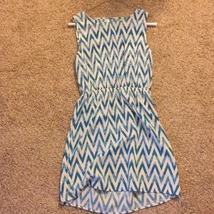 Blue chevron dress